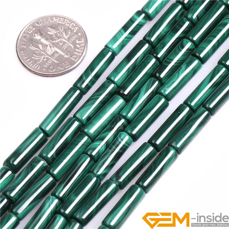 

Malachite :4x14mm Column Malachite Beads Natural Chrysocolla Stone Beads DIY Tube Beads For Jewelry Making Strand 15 Inches !