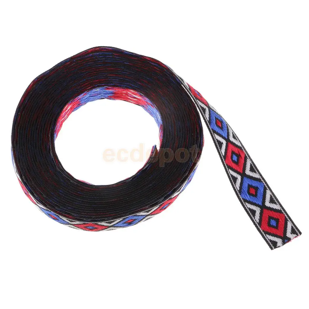 3 Yards 13mm Ethnic Embroidery Lace Ribbon Boho Lace Trim Embroidered Fabric National Jacquard Ribbon DIY Clothes Bag Accessory