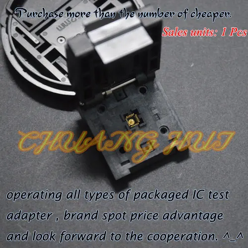 

IC TEST Clamshell QFN24 DFN24 MLF24 WSON24 test socket Pitch=0.5mm Size=4mmX4mm