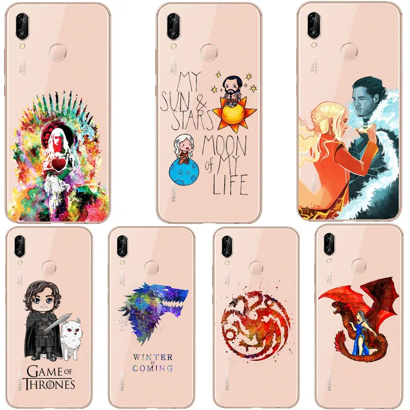 

TV Game Thrones Daenerys Jon Snow TPU Phone Case For Huawei P8 Lite 2017 P9 P10 P20 Lite P20 Pro Mate 20 10Lite P30 Lite P30 Pro