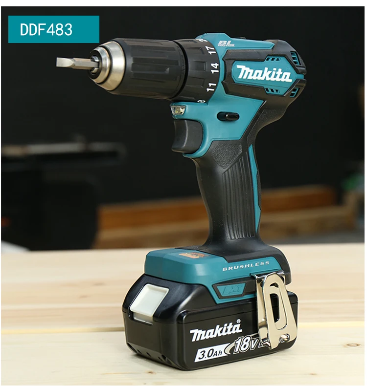 Электрическая дрель Makita 18 в, DDF483Z перезаряжаемая безщеточная отвертка 18 в, электрическая дрель XPT(без батарей и зарядных устройств