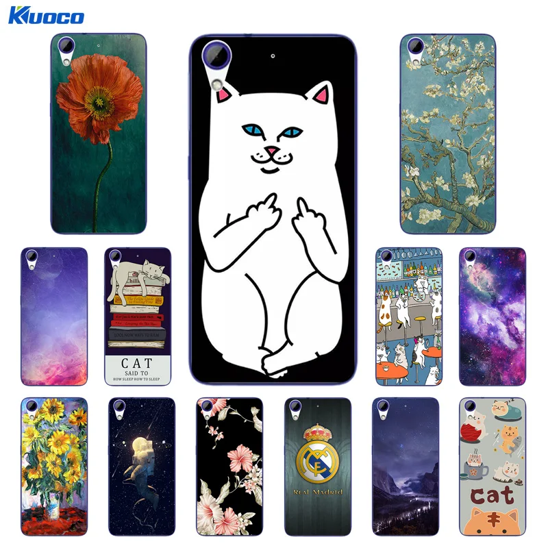 Soft TPU Phone Case for HTC Desire 628 5.0inch Cat Landscape Printing Silicone Cover Cases Htc Coque Shell |