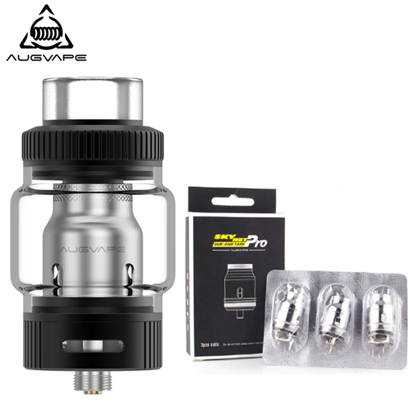 

Augvape Skynet Pro Sub-ohm Tank Atomizer with 3pcs Coils 0.15ohm/0.2ohm 7.1ml Triple Adjustable Air Slots Vape Tank