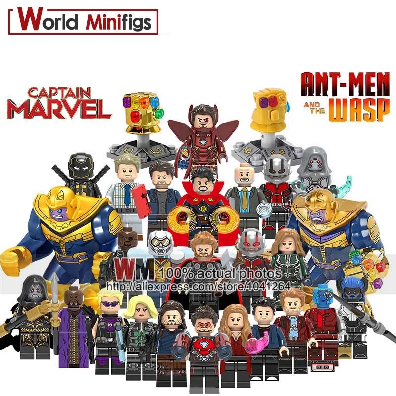 

20PCS/LOT Infinity War Avenger 3 Building Blocks Thanos Doctor Strange Iron Man Antman Wasp Figures Bricks For Children Gift