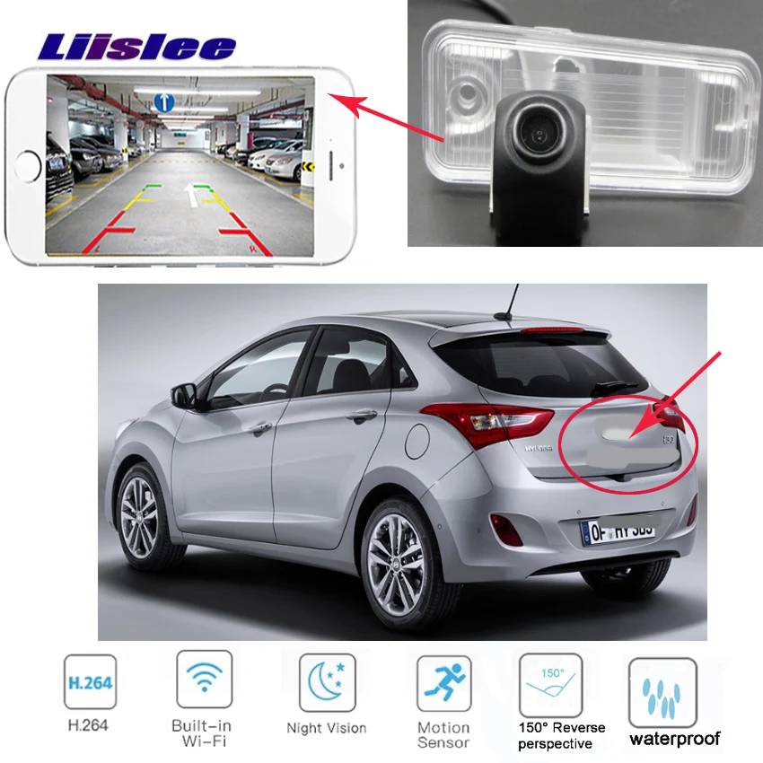LiisLee для Hyundai Maxcruz 2013 ~ 2015 Santa Fe DM HD Автомобильная Ночная камера парковочная