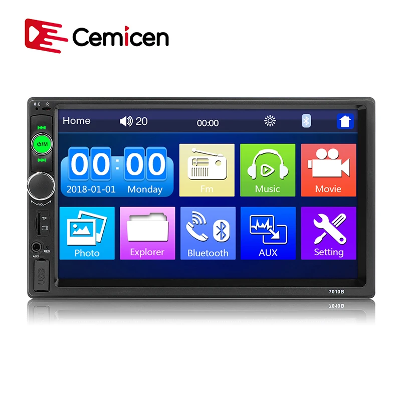 Автомобильный аудиоплеер Cemicen 2018 Bluetooth стерео FM радио MP5 SD AUX USB 5 в зарядное