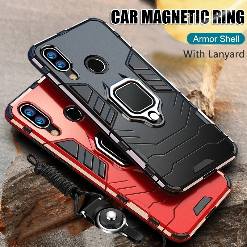 Từ Tính Nhẫn Chân Đế Dành Cho Huawei P30 Pro P20 Giao Phối 30 20X Danh Dự 20 Lite Y9 2019 Chống Sốc Armor bao Da + Dây cute phone cases huawei