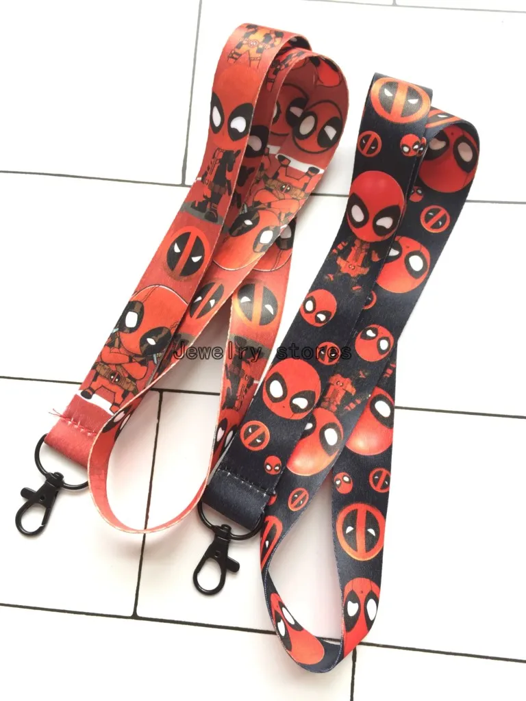 30 шт Популярные Дэдпул шеи ремни Lanyards мобильный телефон, ID карты, ключ condolем ремень смешанный