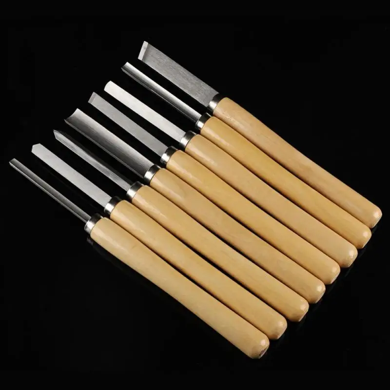

8pcs/set Wood Lathe Chisel Set Turning Woodworking Clay Wax DIY Tools and Detailed Woodworking Hand Tools