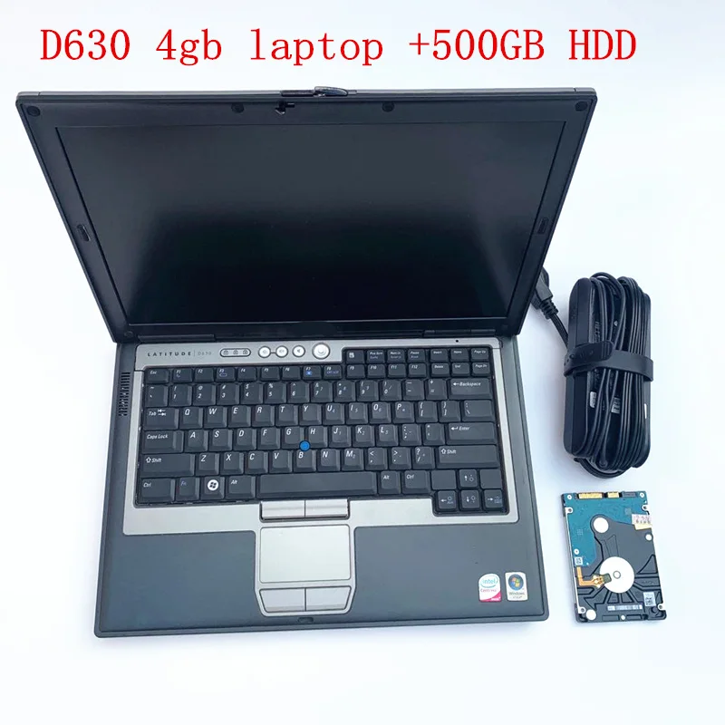 

High Quality computer car diagnostic for D630 laptop 4GB with 500GB HDD for car and truck diagnostic computer DHL Free Shipping