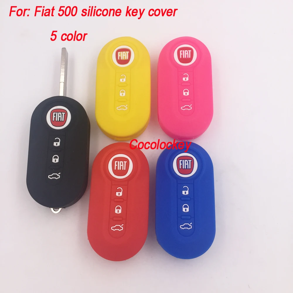 Cocolockey 1pcs/lot 5 color 3 button Car Silicone key cover Fob case