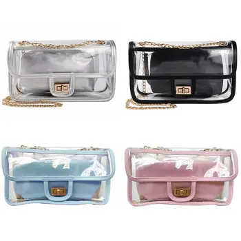 

Women Transparent Small Handbag Shoulder Bag Summer Beach Purse Crossbody Tote