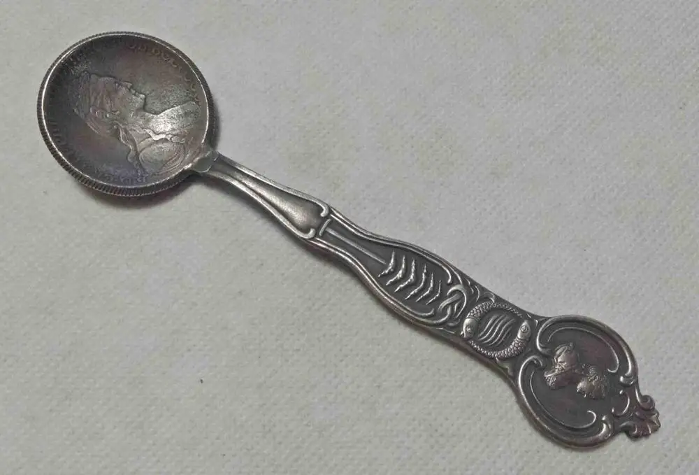 Россия император монеты ложки - Цвет: 1780 coin spoon