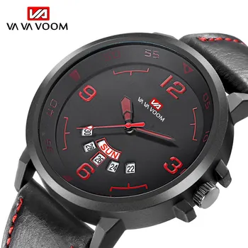 

Fashion Sport Waterproof Watch Mens Watches Top Luxury Brand Leather Quartz Military Watch Men Dispaly Date Week Clock Male 2019