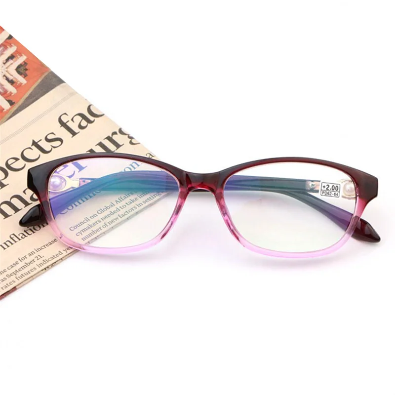 High Quality Pearl Reading Glasses Women Fashion Presbyopic Glasses Ladies Diamond Glasses HD