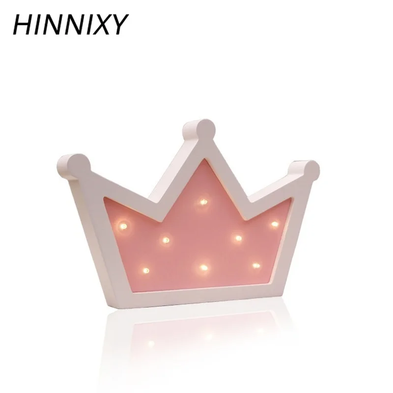 Hinnixy Скандинавская Корона моделирование ночник деревянный Настольный настенный