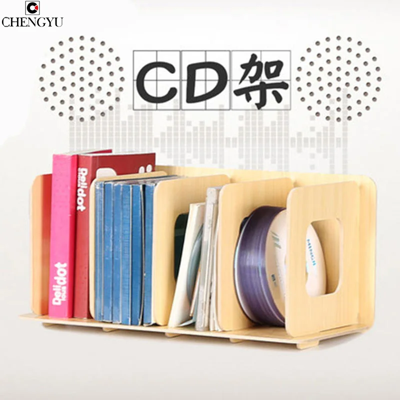 

Modern Living Room Furniture CD Racks Wooden Storage Creative Display Shelves DVD Discs CD Storage Locker Box 34*16*16CM