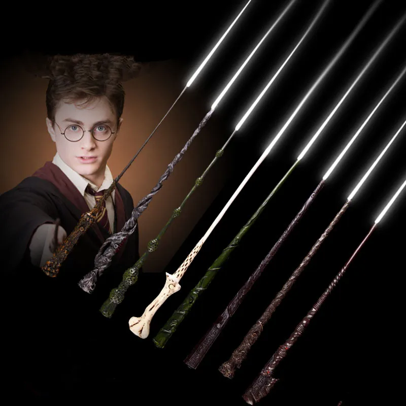 

HOT Led Lighting Magical Wand of Harri Potter Ron Weasley Luna Hermione Voldemort Magic Wand Magical Cosplay Toys Wholesale