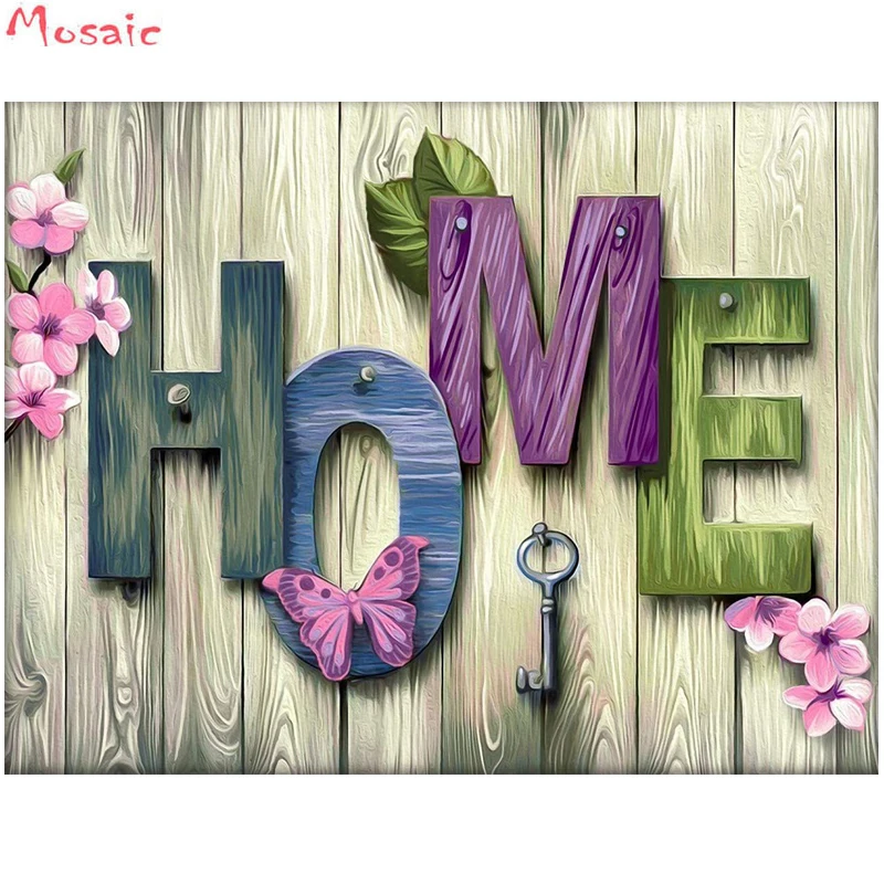 DIY 5D Diamond Painting Kit Round/square Full Drill Crystal Rhinestone Embroidery Cross Stitch Arts &quotsweet home&quot Adults and Kids | Дом и