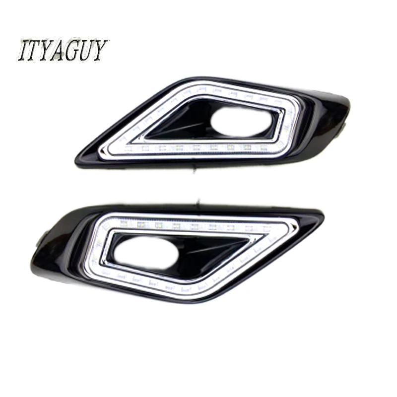 

2PCS Automobile daylight led DRL for HONDAs JADE 2013 2014 2015 LED Daytime Running Lights with turn signal fog lamp hole 12V