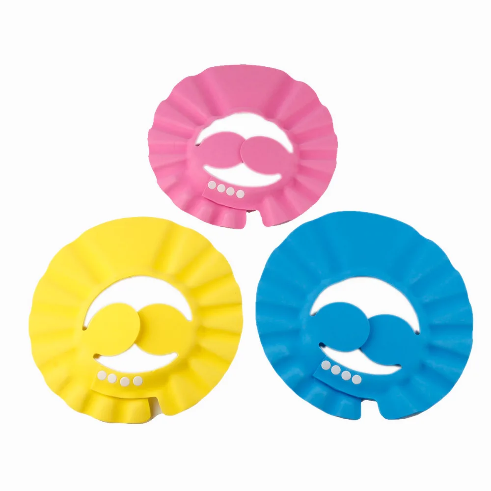 

1 Pcs 3 Colors Convenient Shampoo Cap Adjustable Baby Kids Shower Bathing Bath Protect Ear Wash Hair Cap Hat As Baby Care