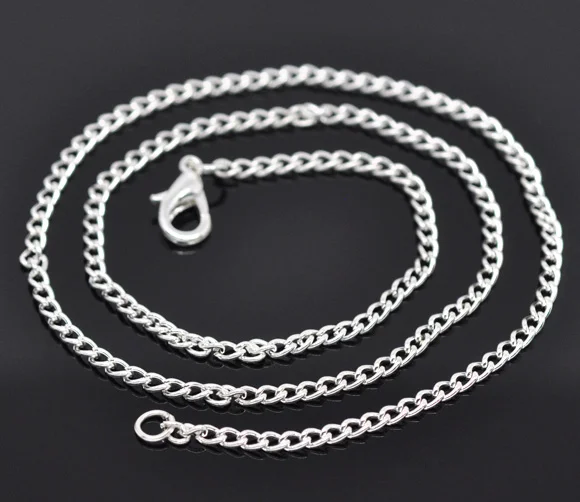 

DoreenBeads 12 Silver color Link Chain Necklaces 2x3mm 18" (B14102), yiwu