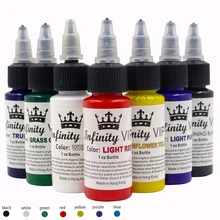 7 бутылка 1 унций Пигмент чернил татуировки для перманентного макияжа легко носить брови, подводка, губы искусство тела краски татуировки искусство инструмент красоты