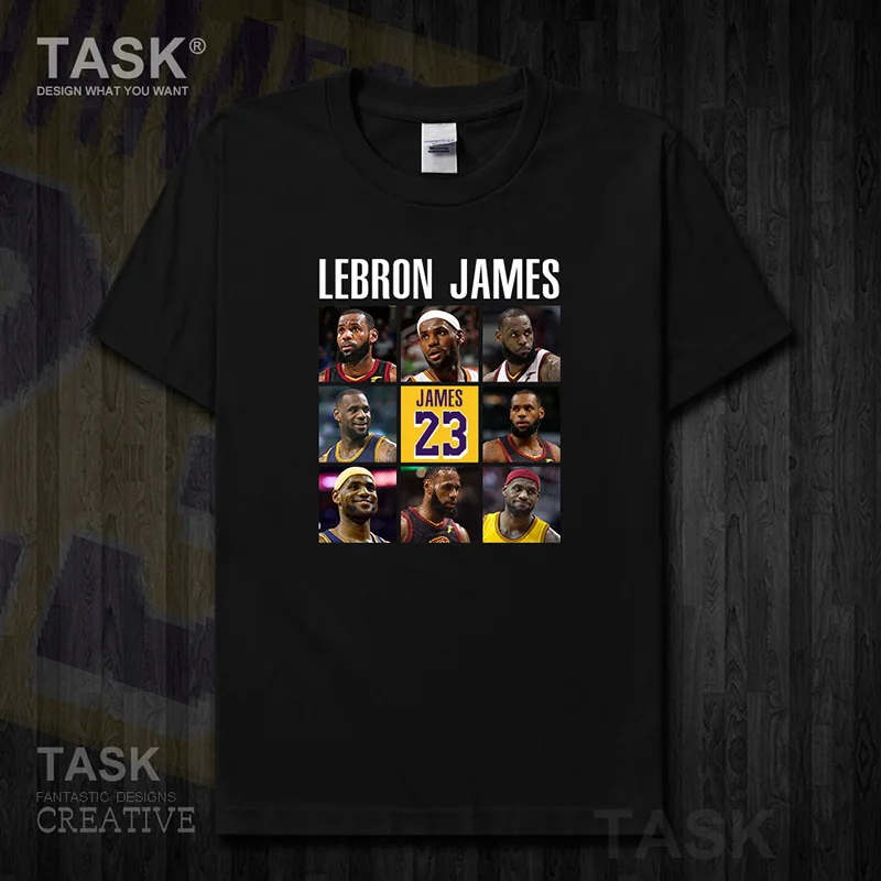

LeBron t shirt men jerseys James USA USA basketballer star sweatshirt clothes brand fitness LBJ t-shirts fans Square pattern top