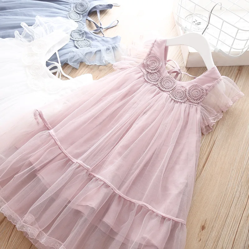 

girls party dress Lace Cute christmas clothes baby girl cloths princess costume kids Ball Gown Sleeveless dresses elegant frocks