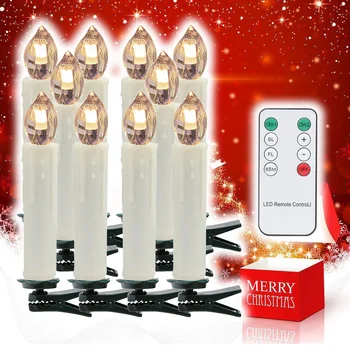 

100pcs LED Candle flameless Decorative Light Dimmable Fairy tale lighting Indoor Outdoor Christmas Tree Party Remote Control
