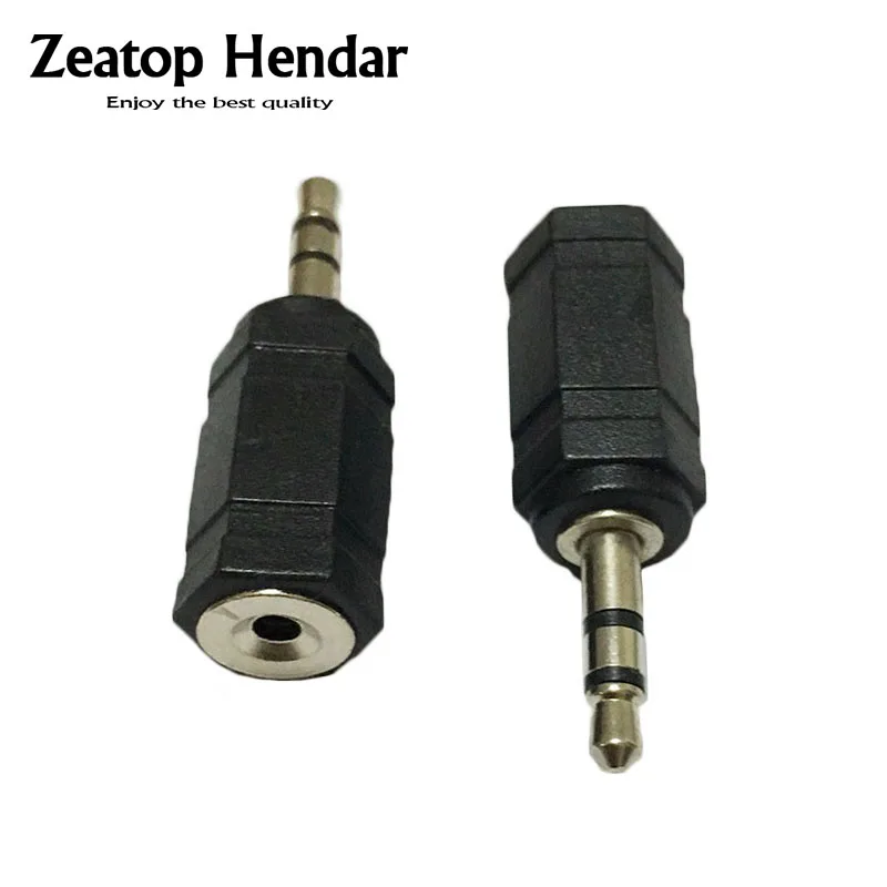 100Pcs 3.5 Male to 2.5 Female Audio Stereo Jack Plug PC Phone HeadPhone Earphone Connector Cable