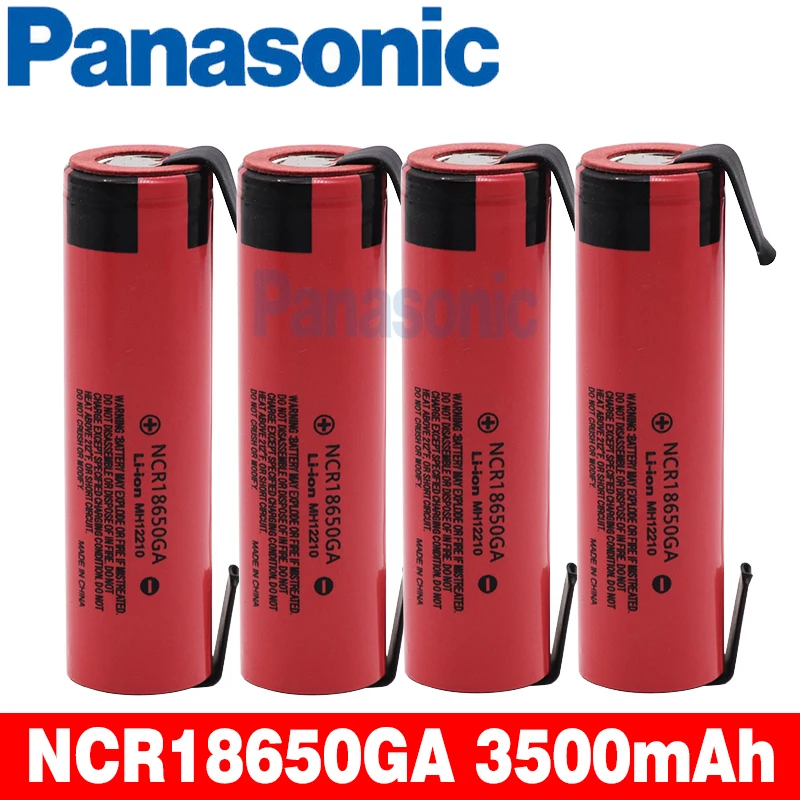 

Panasonic original 18650 battery rechargeable 3.7V 3500mAh ncr1865GA 30A discharge for toy flashlight lithium battery+diy nickel