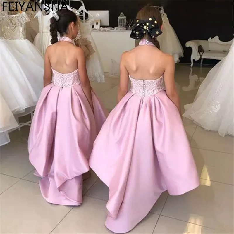 Новое платье с цветочным узором для девочек платье для свадебной вечеринки для девочек платье для первого причастия для участия в вечернем