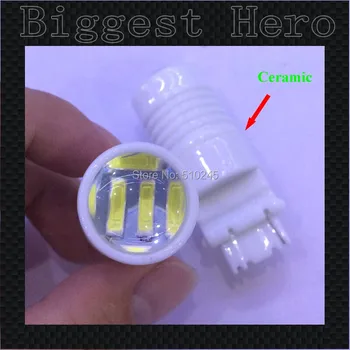 

20X 12v-24v ceramic led car lamp T25 3156 lens 6 smd leds 7020 Turn Signal Light Bulb Lamp free shipping