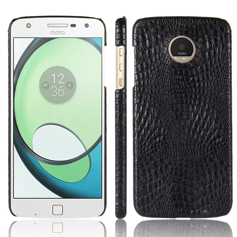 

For Moto Z Play XT1635 XT1635-2 XT1635-3 Case Crocodile Pattern Hard PC+PU Leather Back Cover Hard Case for Motorola Moto Z Play