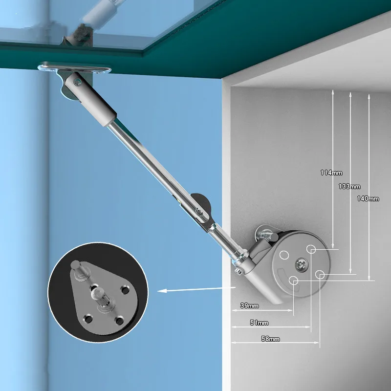 Газлифт поддержка мебельная Пневматическая Пружина для татами шкаф для обуви кухонный петля для двери шкафа Аппаратные аксессуары