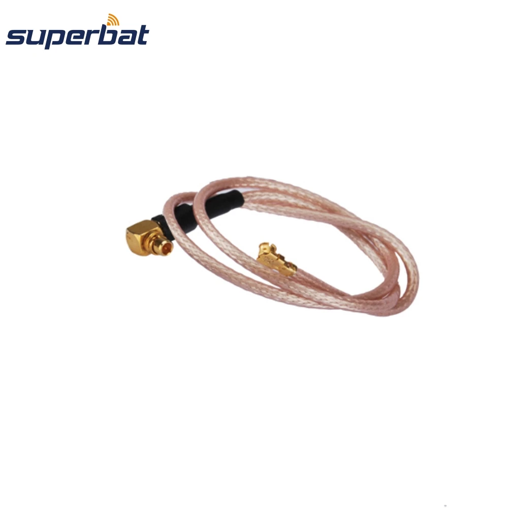 Superbat MMCX Male Right Angle RF Coaxial Cable RG178 20cm for Mini-PCI Components Wireless