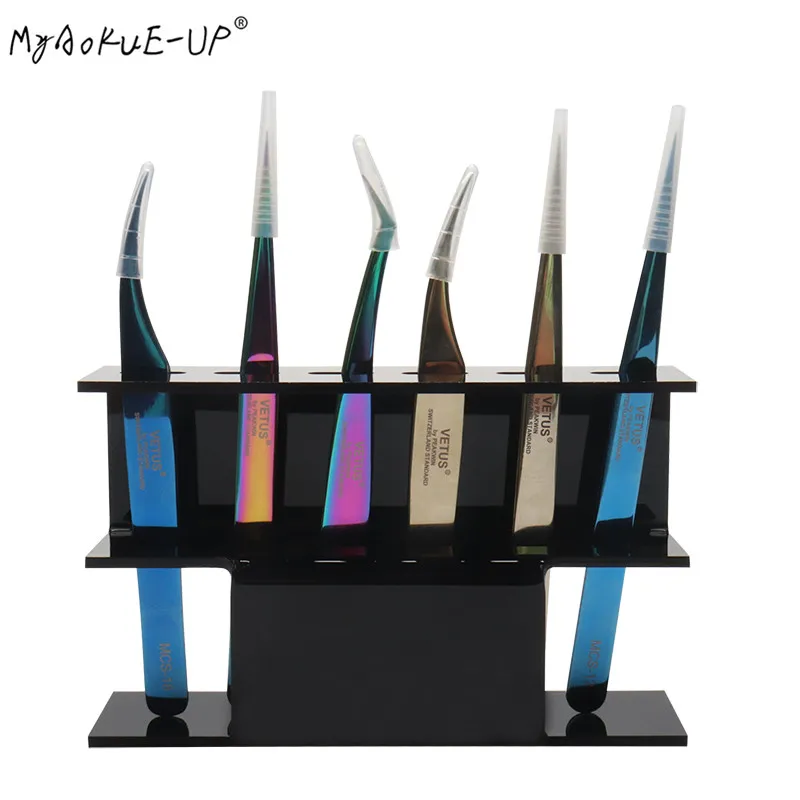 

New Arrival Tweezers Storage Holder Acrylic Display Stand Eyelash Extension Makeup Tool