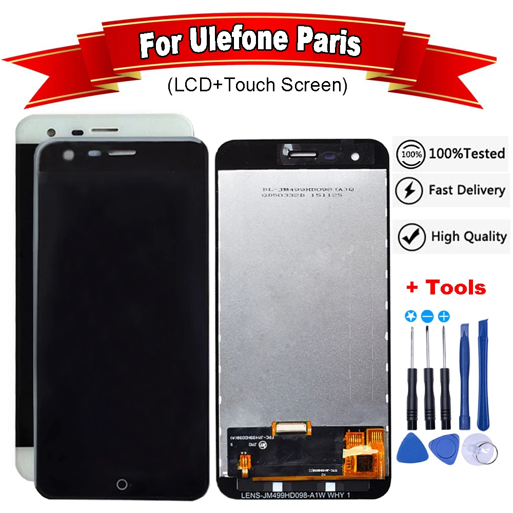 

For UleFone Paris LCD Display Touch Screen Digitizer Assembly Repair Parts For Ulefone Paris X Screen LCD Display