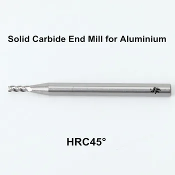 

D4.5*13*D6*50*2T Solid carbide end mills 2 Flute For Aluminum metric size Uncoated HRC45 Overall length 50mm