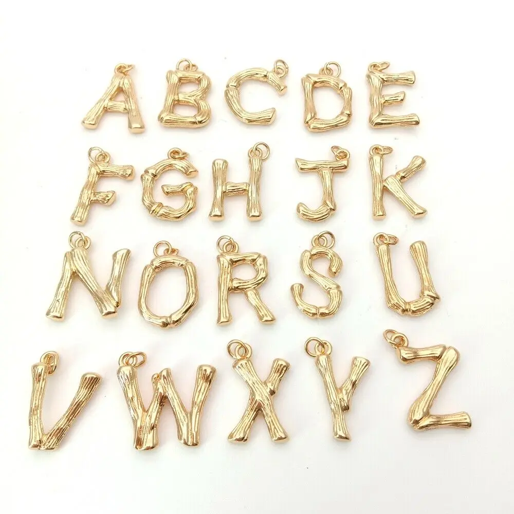 

High Quality yellow golden plated Alphabet Initial A-Z letter Pendant chain Necklace