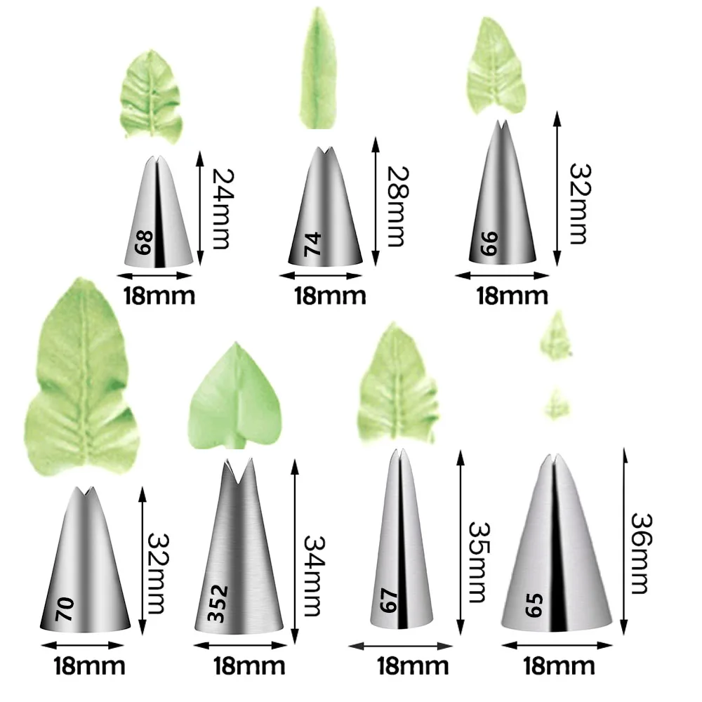 

1 PC Useful DIY Cake Decor Tool Leaves Nozzle Stainless Steel Icing Piping Nozzle Pastry Tips Cake Decor Tool