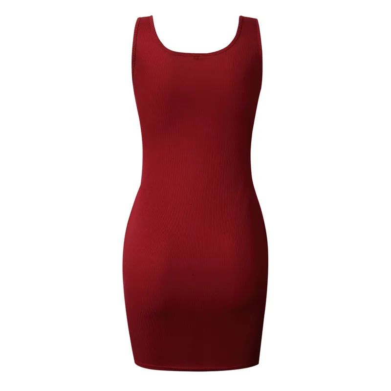Sleeveless lace up dress06