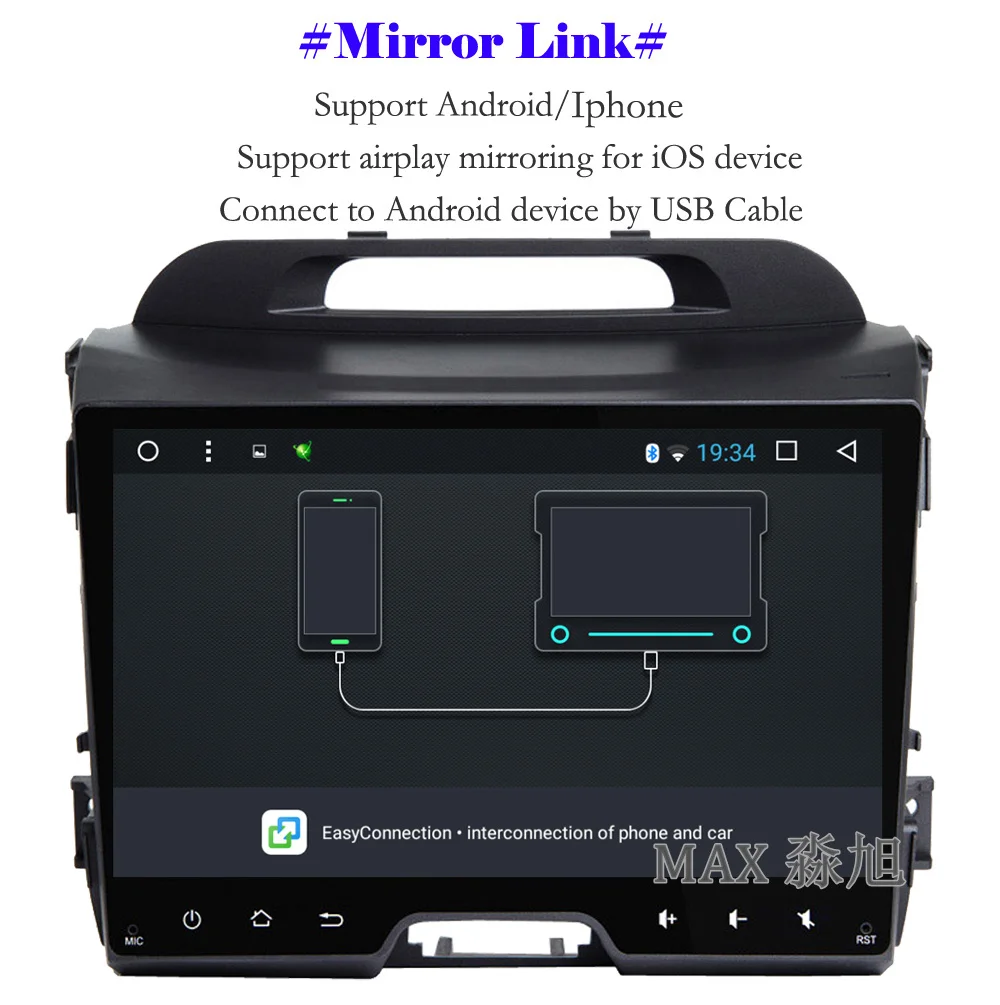 Discount MAX Android 8.1.0 GPS Navigation System Car DVD For KIA Sportage 2011 2012 2013 2014 2015 Radio RDS Bluetooth Call 4G WIFI SWC 8
