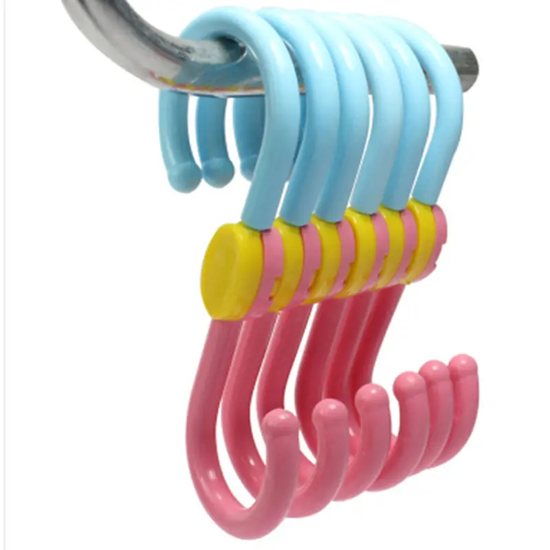 

3pcs/lot New Design S Hook 360 Degree Rotation Multi-Fonction Clothes 1434 Hanger Hooks 12*4.5cm
