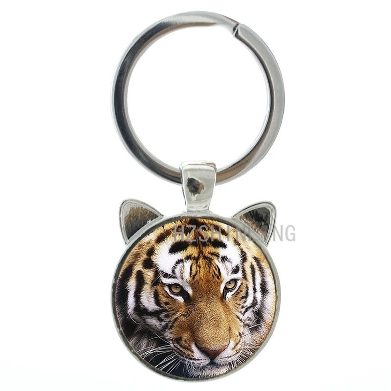 2016 Hot sale wild animal Tiger key chain ring protect save wildlife