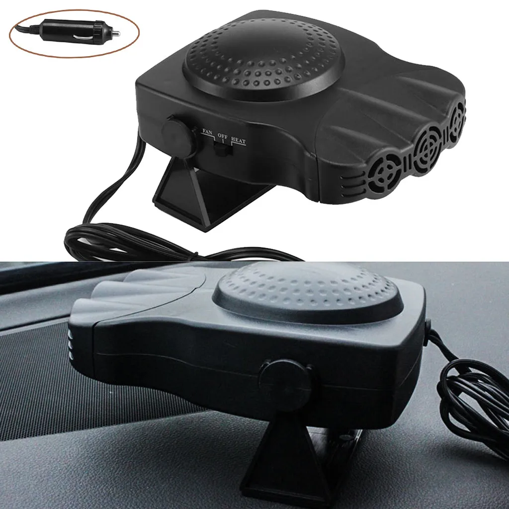 

Portable 2 in 1 Cooling and Heating Car Heater Auto Heater Cooling Fan 3-Outlet Defrosts Defogger 12V 150W Apply to Small Area
