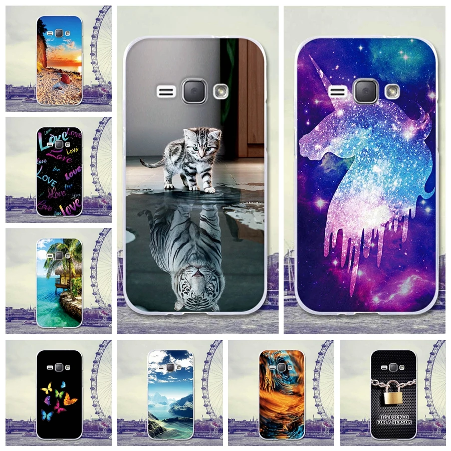 For Coque Samsung Galaxy J1 2016 J120F Case Cover 4.5 Cartoon Rubber TPU Silicone J120H J120M J120T | Мобильные телефоны и