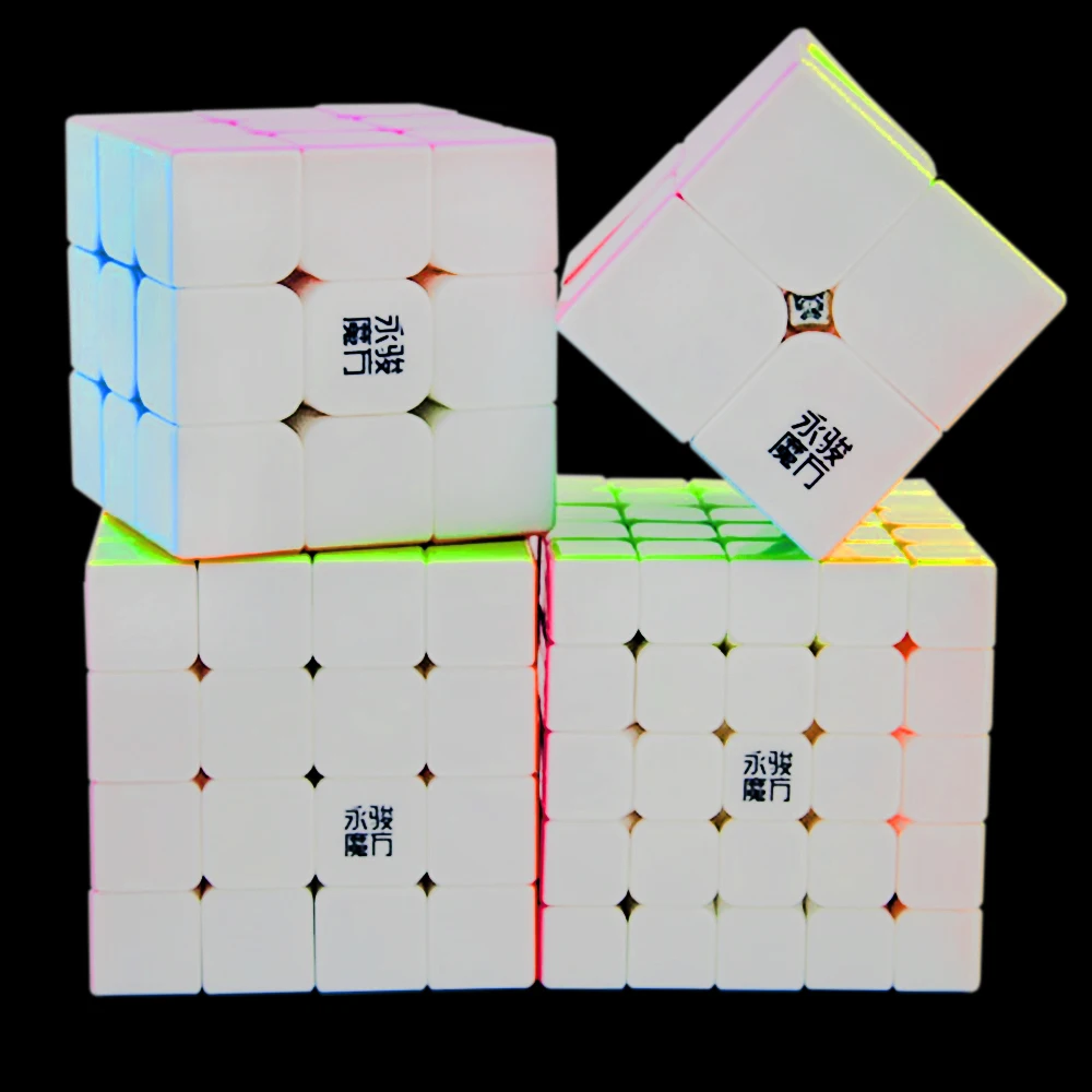 

4PCS/set 2 3 4 Layers YJ Speed Puzzle Magic Cubes 2*2 3*3 4*4 5*5 Cube 2x2x2 3x3x3 4x4x4 5x5x5 YongJun with 4 Stands