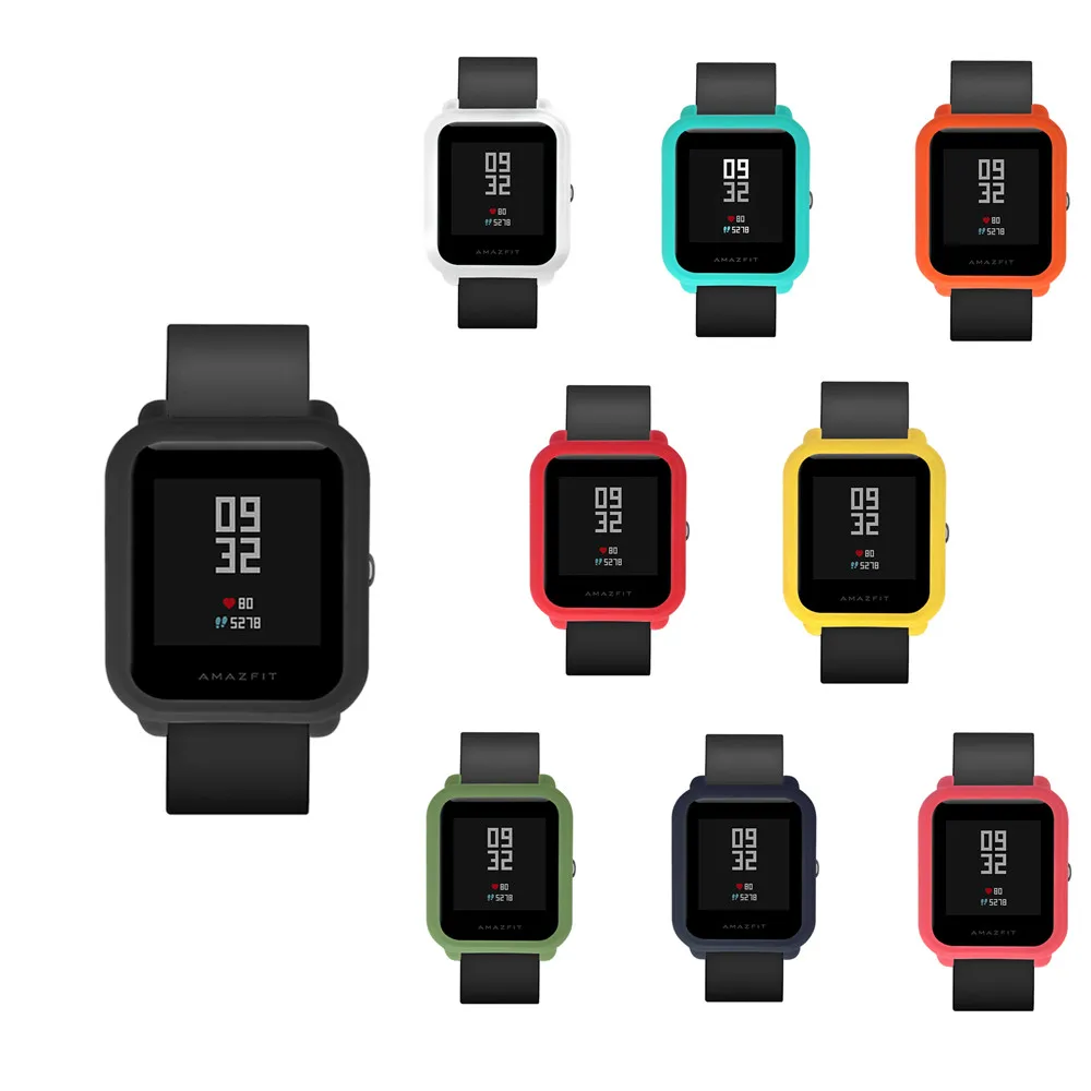 Мягкий ТПУ защитный силиконовый полноцветный чехол для Xiaomi Huami Amazfit Bip Youth WatchSmart аксессуары защитная рамка